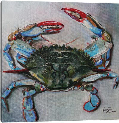 Bay Crab Canvas Art Print - Contemporary Coastal