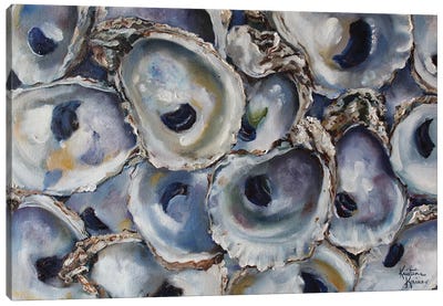 Bay Oysters Canvas Art Print - Sea Life Art