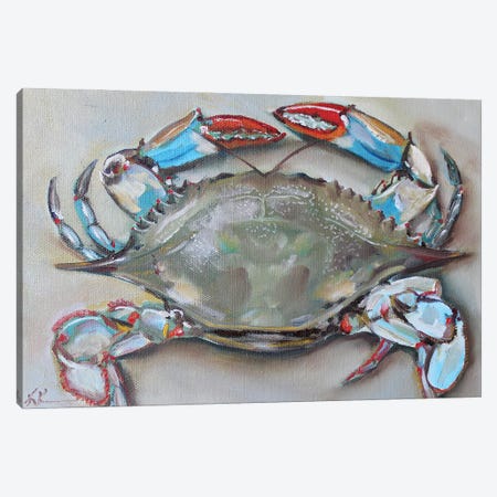 Chesapeake Blue Crab Canvas Print #KKN24} by Kristine Kainer Canvas Artwork