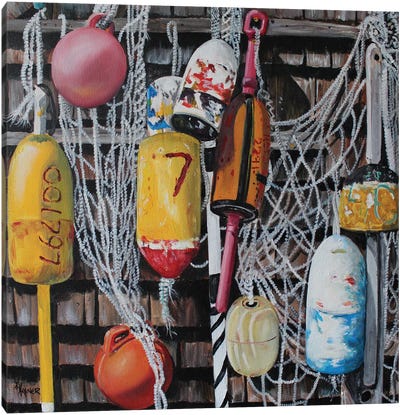 Buoys Of Summer Canvas Art Print - An Ode to Objects