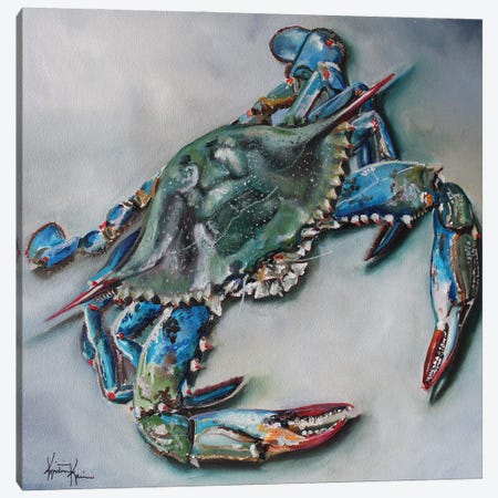 Blue Crab Canvas Print #KKN2} by Kristine Kainer Canvas Print