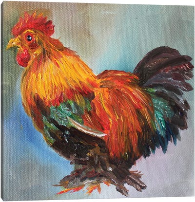 Rooster Canvas Art Print - Kristine Kainer