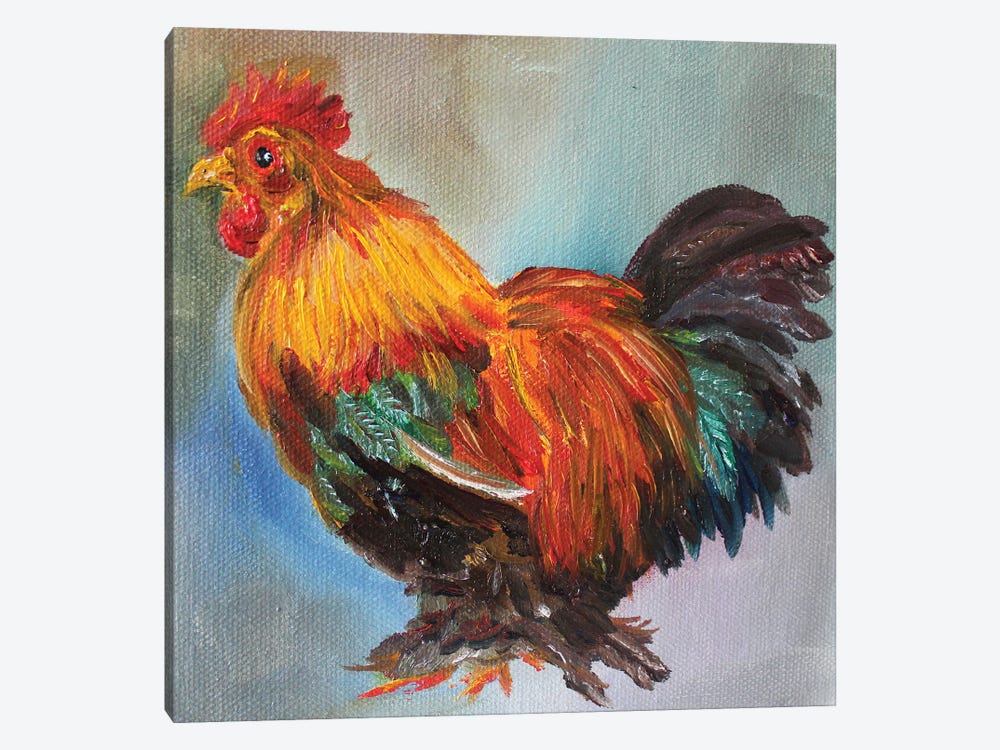 Rooster by Kristine Kainer 1-piece Canvas Art Print