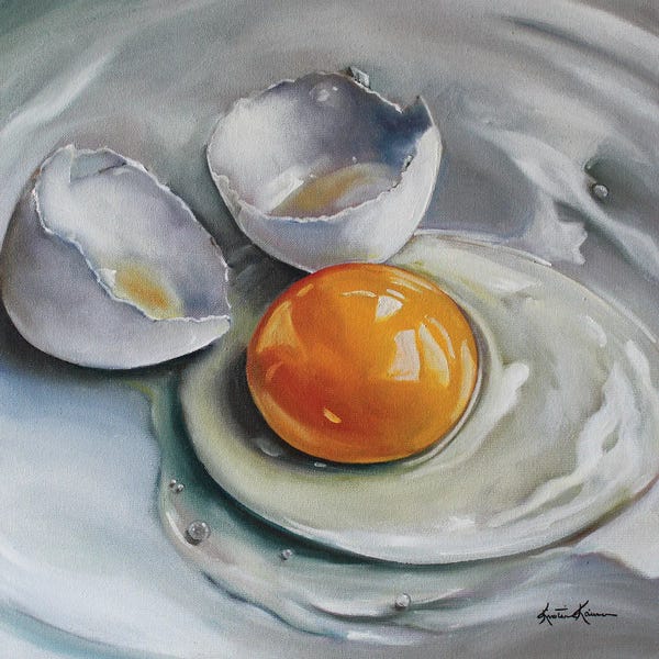 Kitchen: Cracked White Egg by Kristine Kainer