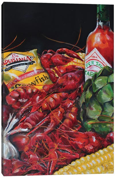 Crawfish Boil Canvas Art Print - The Art of Fine Dining