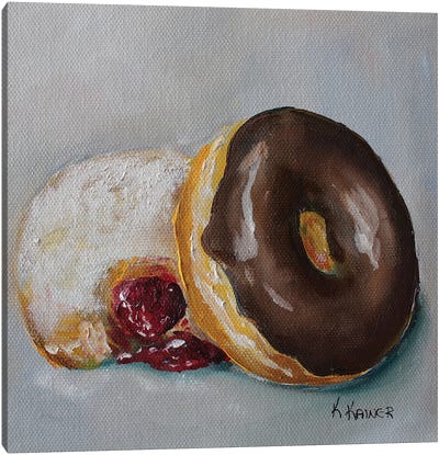 Doughnuts Canvas Art Print - Sweets & Dessert Art
