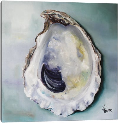 Virginia Oyster Shell Canvas Art Print - Sea Life Art