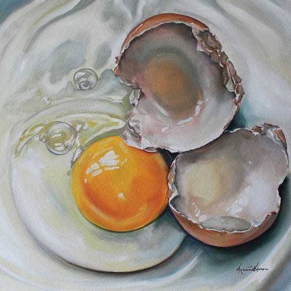 The Art Of Fine Dining: Cracked Brown Egg by Kristine Kainer