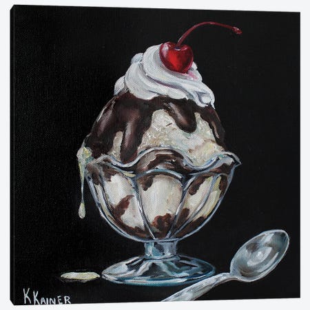 Hot Fudge Sundae Canvas Print #KKN42} by Kristine Kainer Canvas Print