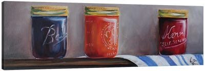 Jelly Jars Canvas Art Print - Kristine Kainer