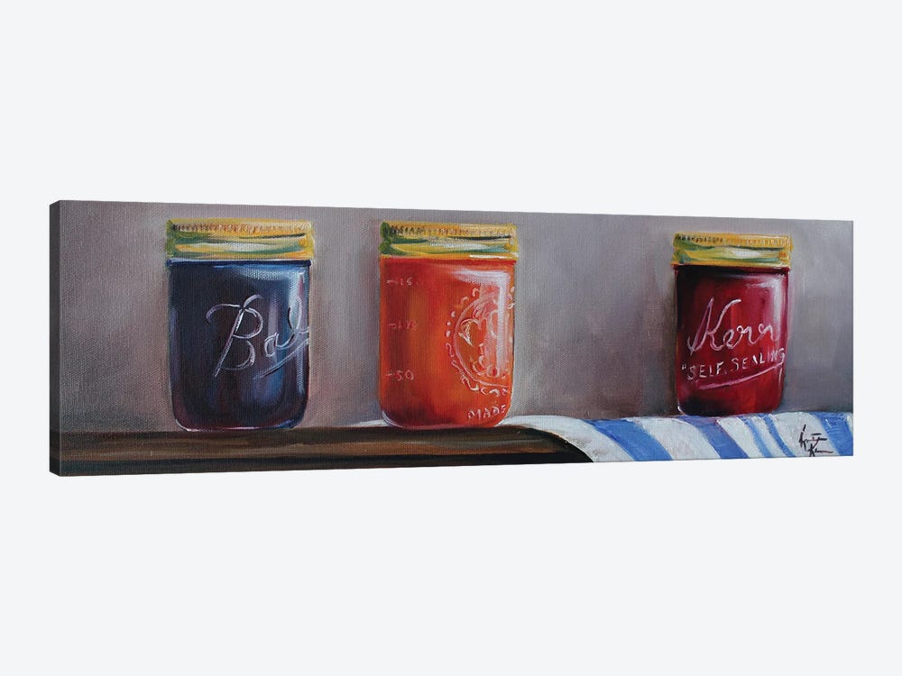 Jelly Jars by Kristine Kainer 1-piece Canvas Art Print