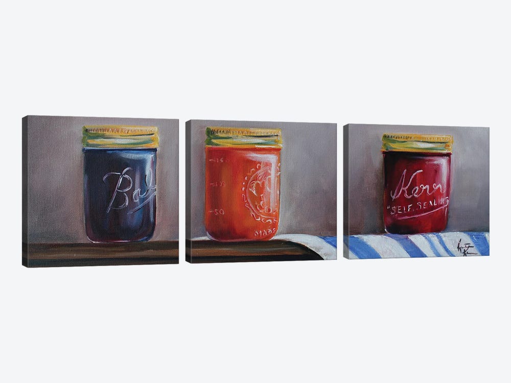 Jelly Jars by Kristine Kainer 3-piece Art Print