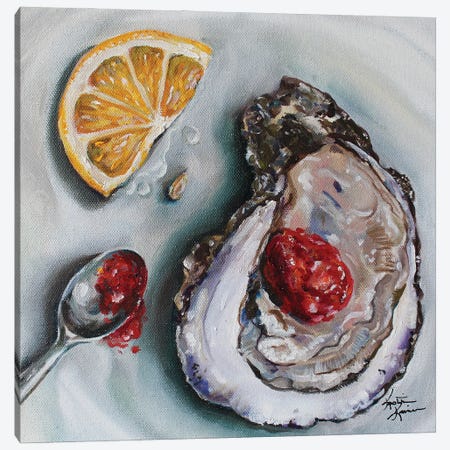 Juicy Oyster Canvas Print #KKN44} by Kristine Kainer Canvas Artwork