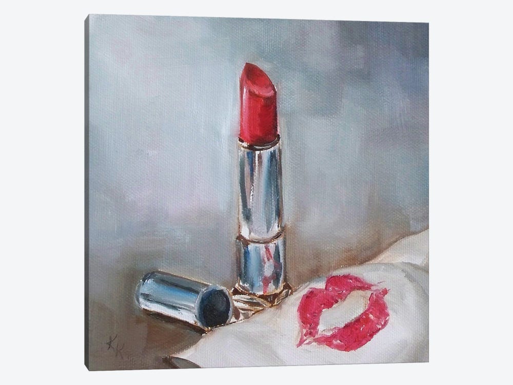 Lipstick Kiss by Kristine Kainer 1-piece Art Print