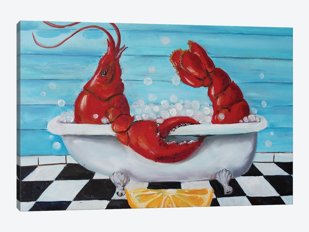 Seaside Bubble Bath by Kristine Kainer 1-piece Canvas Art Print