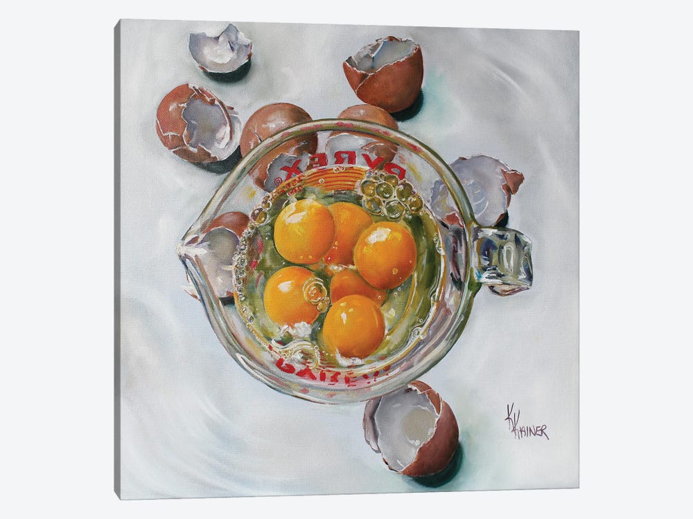Measured Eggs by Kristine Kainer 1-piece Canvas Artwork