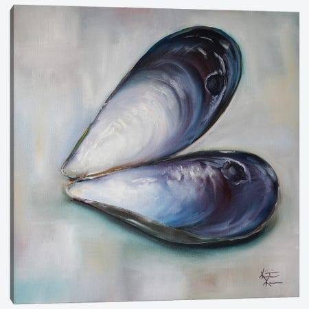 Empty Mussel Canvas Print #KKN54} by Kristine Kainer Canvas Art Print
