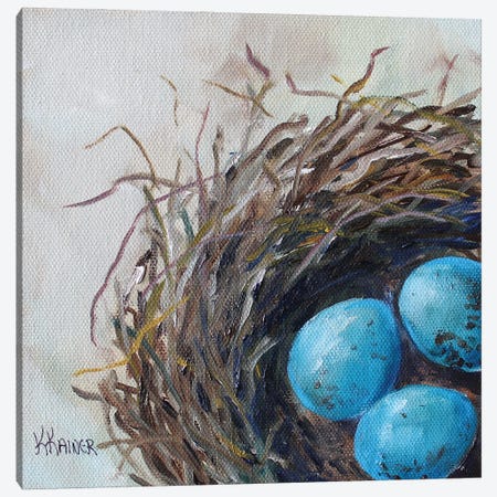 Nestled Eggs Canvas Print #KKN58} by Kristine Kainer Canvas Artwork