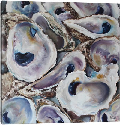 Gulf Oysters Canvas Art Print - Oyster Art