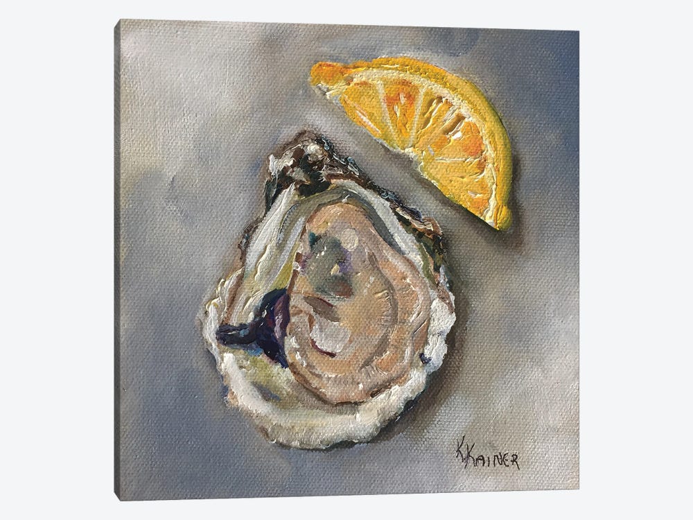 Oyster On The Half Shell by Kristine Kainer 1-piece Canvas Artwork