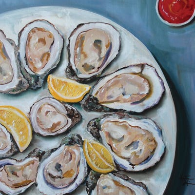 Evening Oysters by Kristine Kainer art print