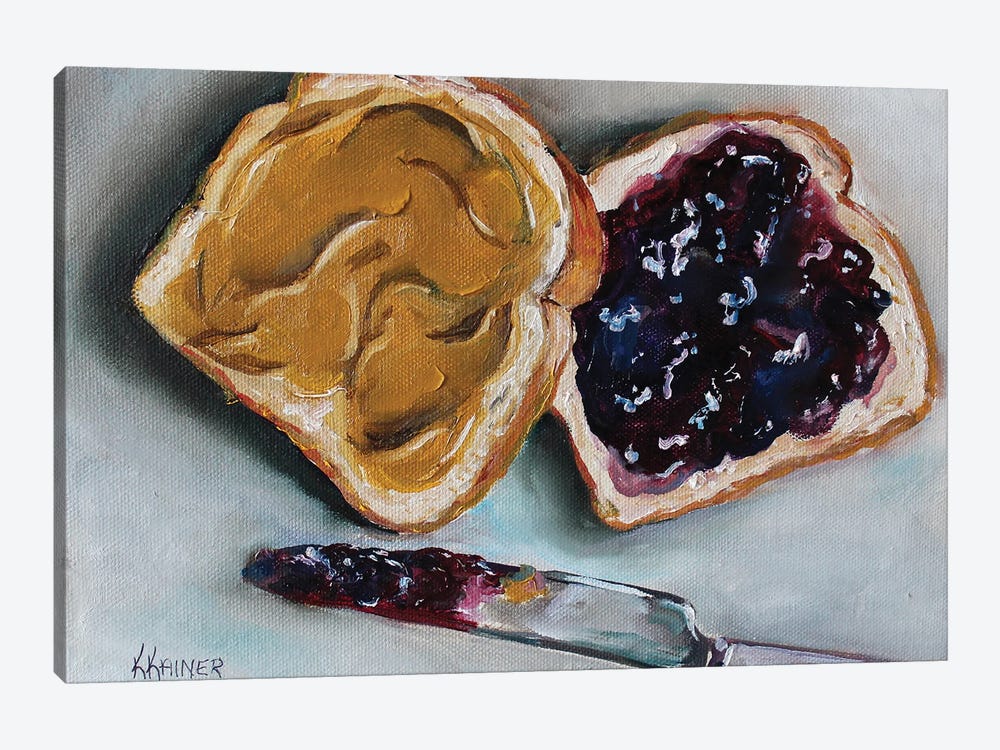Peanut Butter And Jelly by Kristine Kainer 1-piece Canvas Wall Art