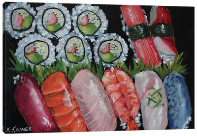 Sushi I Canvas Art Print - Seafood Art