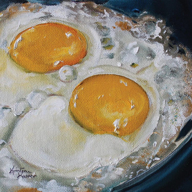 Cast Iron Skillet Fried Eggs by Kristine Kainer