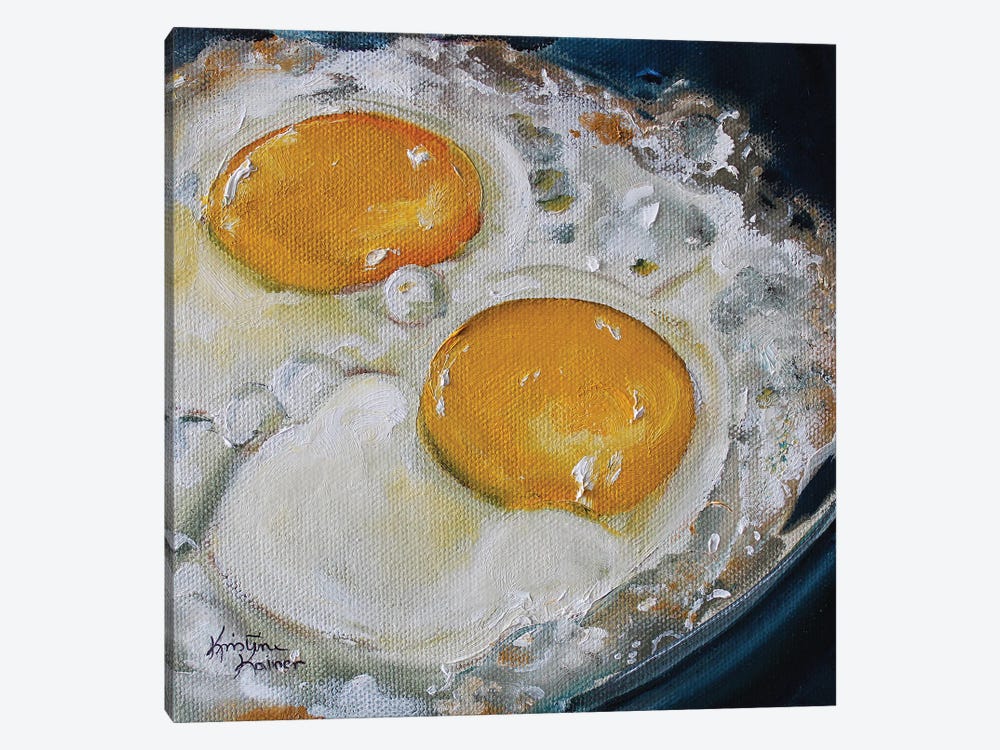 Frying Eggs by Kristine Kainer 1-piece Canvas Art