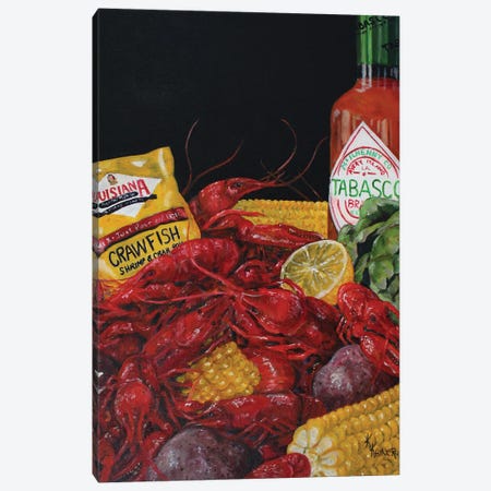 Louisiana Crawfish Boil Canvas Print #KKN80} by Kristine Kainer Art Print