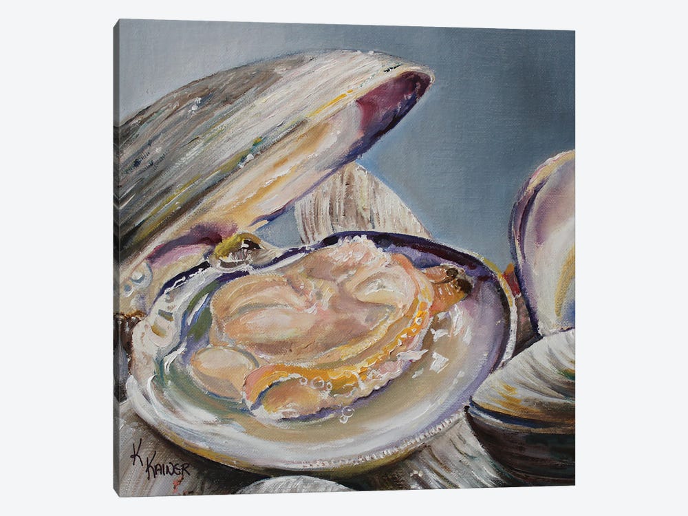 Steamed Clams by Kristine Kainer 1-piece Canvas Art Print
