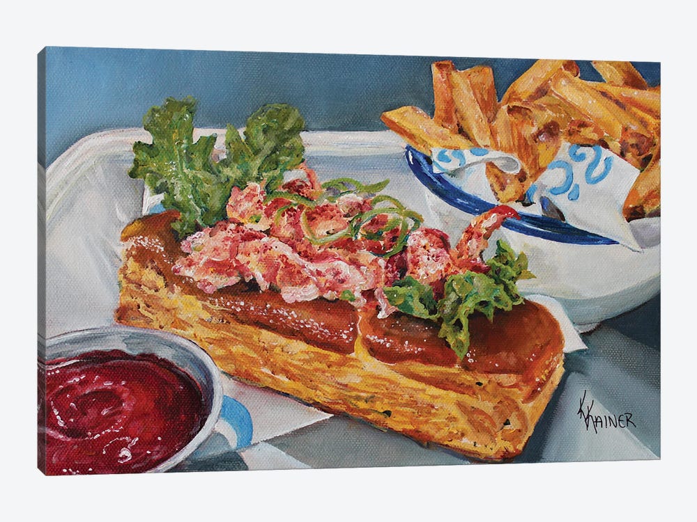 Lobster Roll by Kristine Kainer 1-piece Canvas Art
