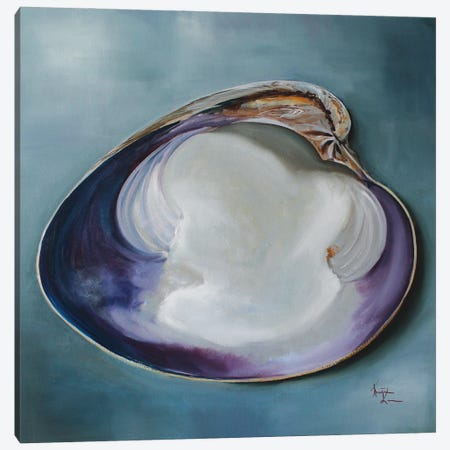 Clam Shell Canvas Print #KKN85} by Kristine Kainer Canvas Artwork