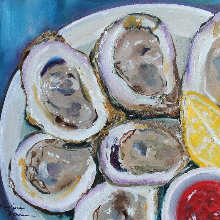 Oysters On The Half Shell by Kristine Kainer wall art