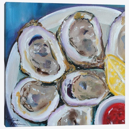 Oysters On The Half Shell Canvas Print #KKN8} by Kristine Kainer Canvas Print