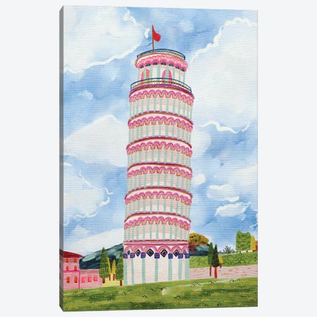 Leaning Tower Of Pisa Canvas Print #KKP10} by Kartika Paramita Canvas Artwork