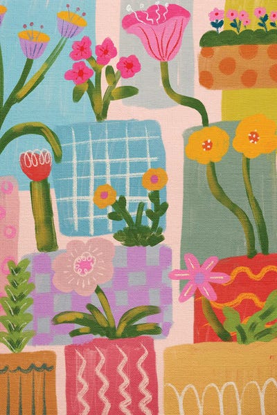 Dopamine Decor: Bold Geometric Pattern With Floral by Kartika Paramita