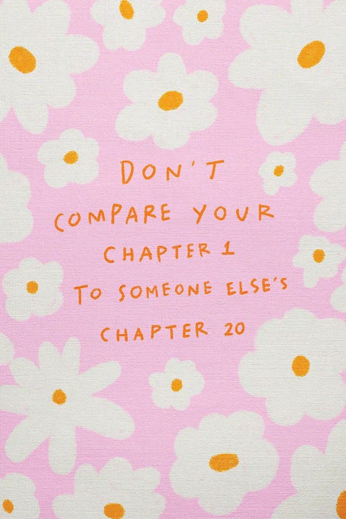 Don't Compare Your Chapters by Kartika Paramita wall art