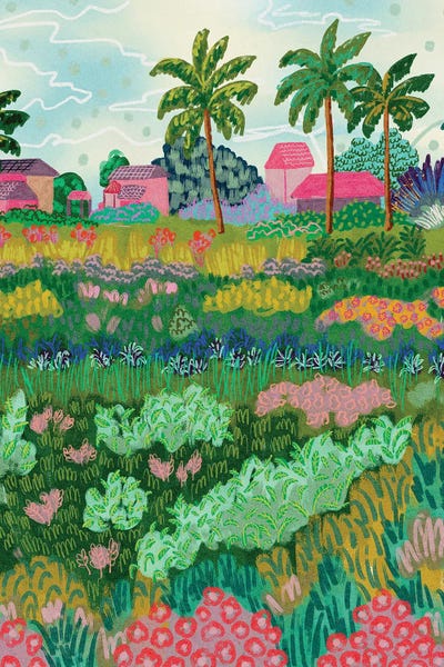 Paddy Ricefield by Kartika Paramita framed canvas print