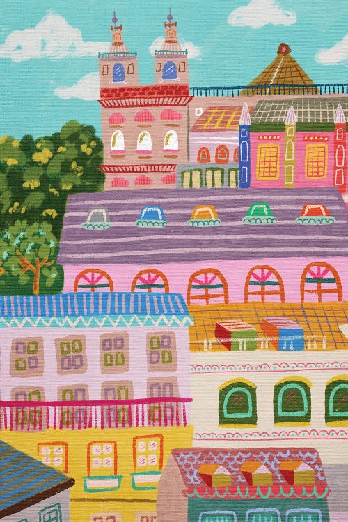 Colorful Lisbon by Kartika Paramita wall art