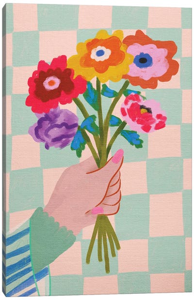 Anemone Flowers Canvas Art Print - Kartika Paramita