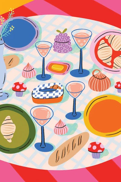 Modern Tablescapes: Flatlay Food On The Table by Kartika Paramita