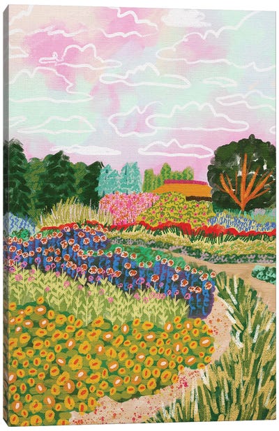 Garden At Dusk Canvas Art Print - Kartika Paramita