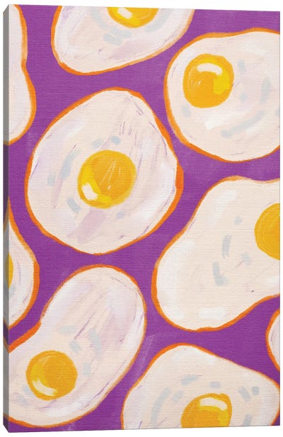 Sunny Side Up Purple Canvas Art Print - Kartika Paramita