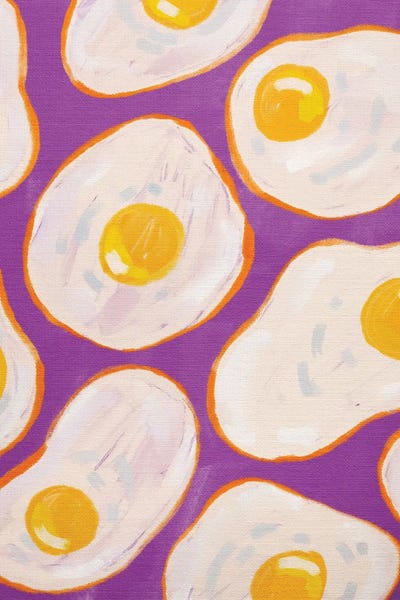 Pop Art Kitchen: Sunny Side Up Purple by Kartika Paramita
