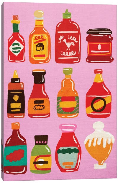 Hot Sauce Pink Canvas Art Print - Kartika Paramita