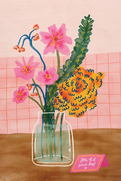 Fine Art Print: Flowers In A Vase by Kartika Paramita