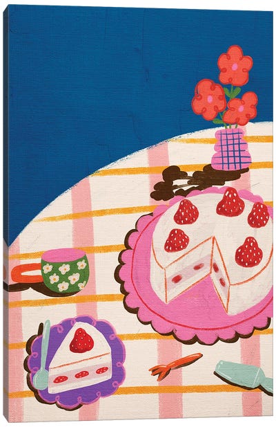 Strawberry Shortcake Canvas Art Print - Kartika Paramita