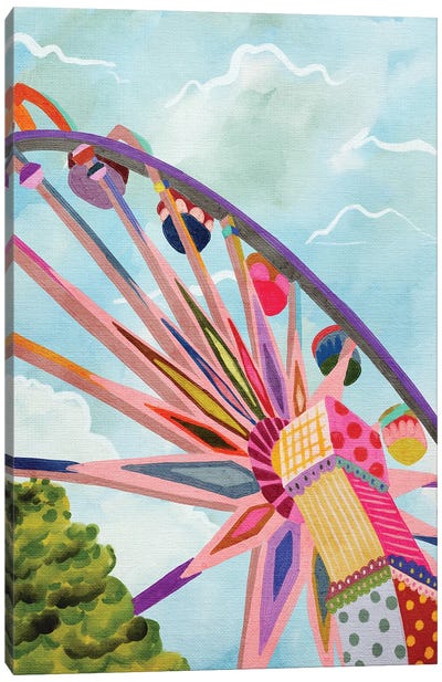 Ferris Wheel Canvas Art Print - Kartika Paramita