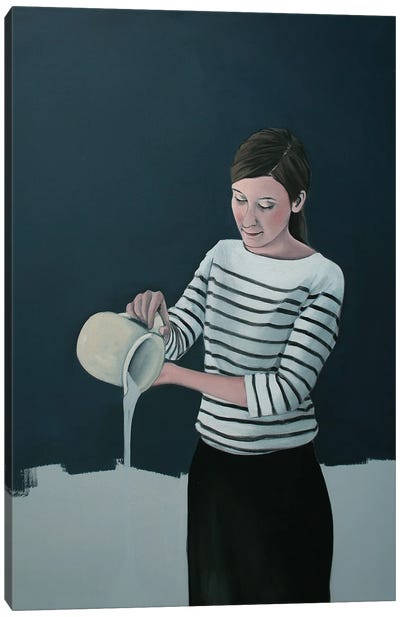 Milkmaid Canvas Art Print - Karoline Kroiss